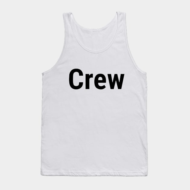 Crew Large backside t-shirt Black Tank Top by sapphire seaside studio